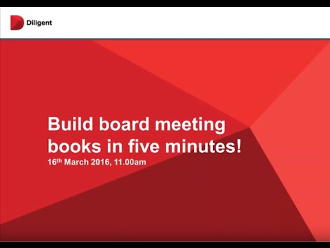 Build Board Meeting Books in Less Than Five Minutes!