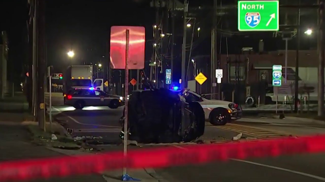 2 killed, 2 hurt after car falls off I-95 Friday night - YouTube