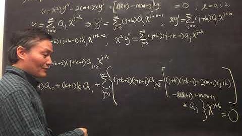 Arfken 7th Edition Section 15.4 Associated Legendre Equation - Series Solution