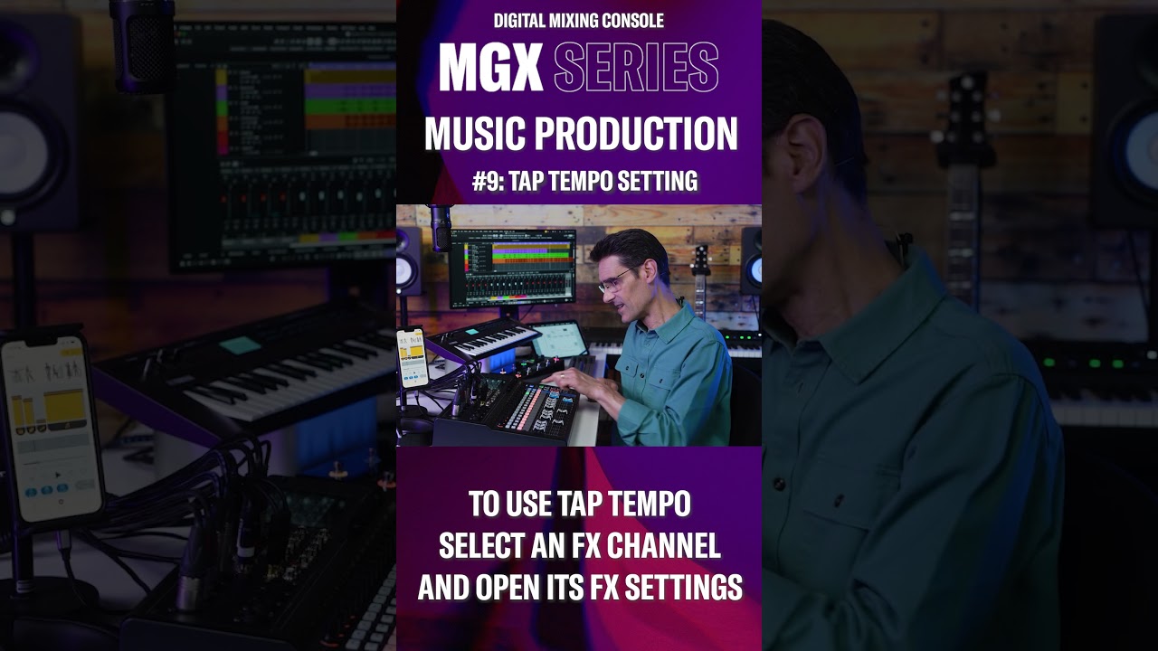 Yamaha MGX Series MUSIC PRODUCTION Setup Video #09 TAP TEMPO SETTING