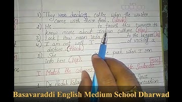 03-12-20/4th std /English Revision Pattern 1 /Basavaraddi English Medium School Dharwad