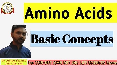 Amino Acids Basis Concepts# Amino Acids & Proteins By Dr. Aditya Sharma for CSIR-NET ICMR DBT