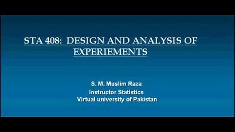 Sta408 Lecture 6 | Missing Observations in Latin Square Design | Dj Music