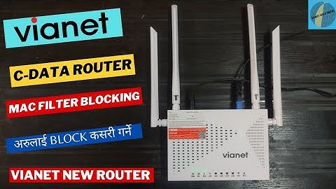 How To Block Other Devices In Vianet Wifi | MAC Filter Setup In Vianet Cdata Router