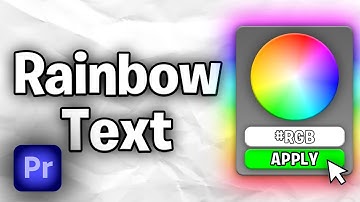 How To Make Rainbow Text Effect In Premiere Pro