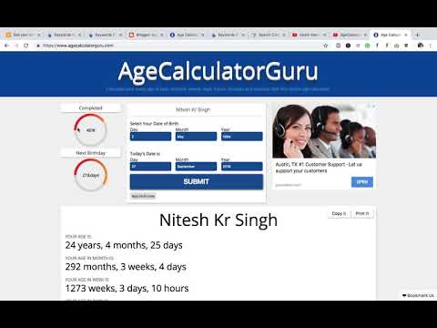 Age Calculator - How Old Am I? - Chronological Age Calculator Online
