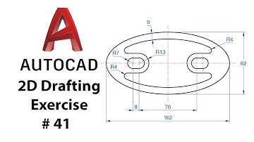 AutoCAD 2D Drafting Exercise # 41 - Basic to Advance in Hindi