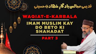 Dard Bhara Bayan | Imam Muslim Kay Beto Ki Shahadat | Waqiat-e-Karbala Part 3