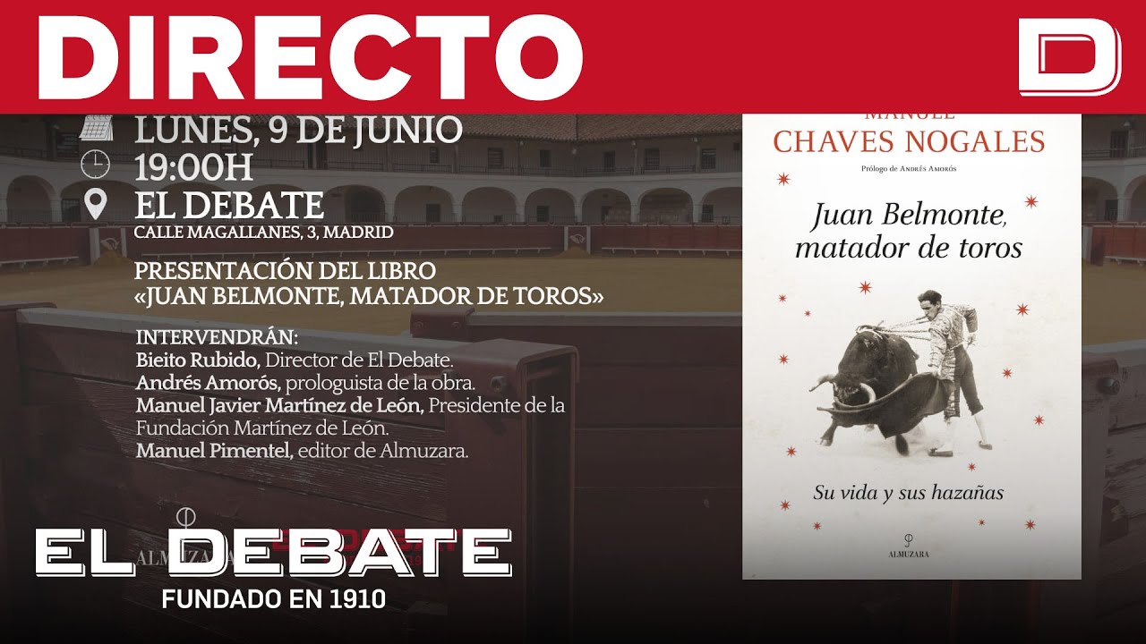 DIRECTO | Bieito Rubido y Andrés Amorós presentan el libro 'Juan Belmonte, matador de toros'