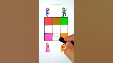 Super Mario Color Mixing Satisfying✨#relaxingart #shorts #coloring #drawing #mix #colors #mixing