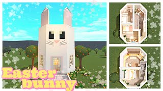 Building an EASTER Bunny House in Bloxburg! 2 Story Build *WITH VOICE*