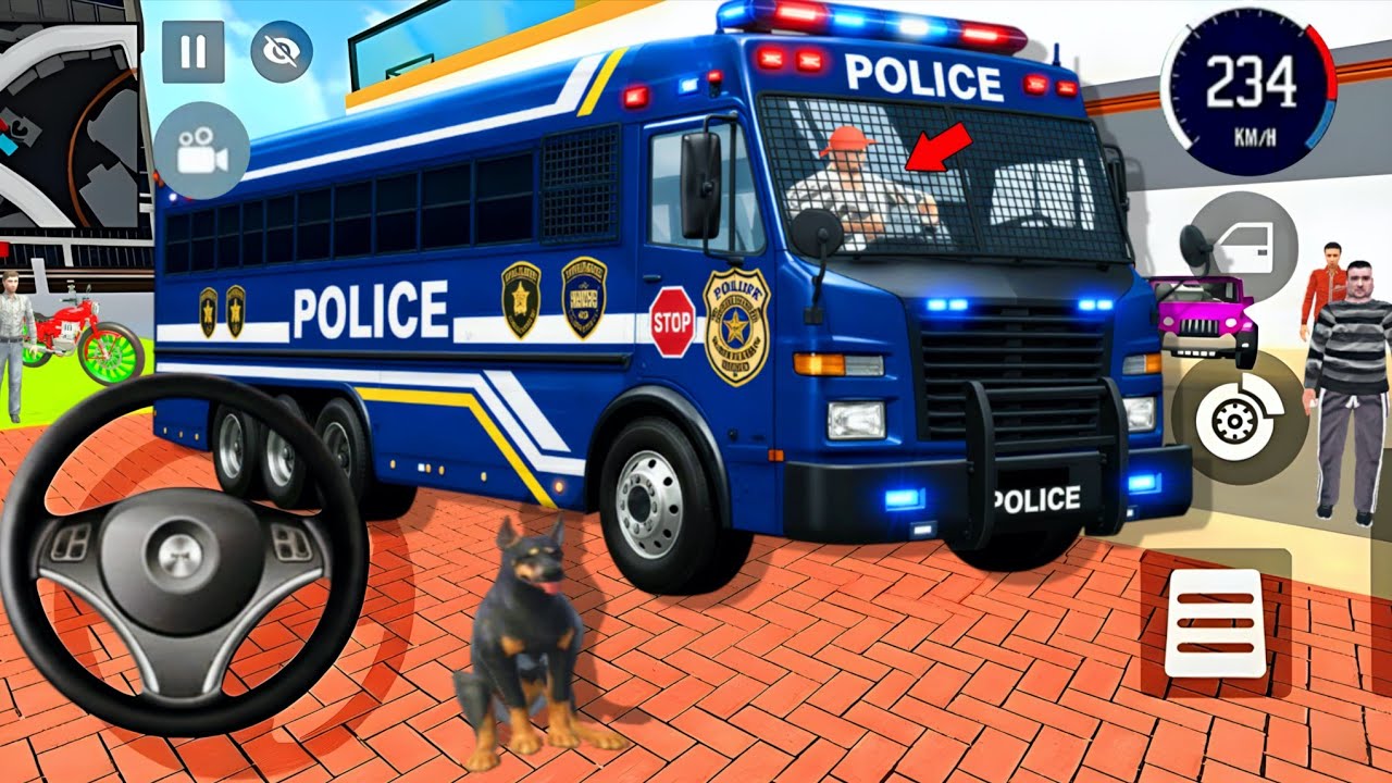 🤑Indian Thift Auto Simulator🤩Indian Showroom Purchase😯Modified Lexriy New Police Bus And Bike🥳Game