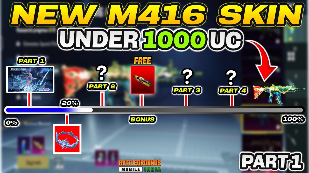 How to get New M416 Skin in BGMI Under 1000 UC | New Upgradable M416 Crate Opening Tips & Tricks