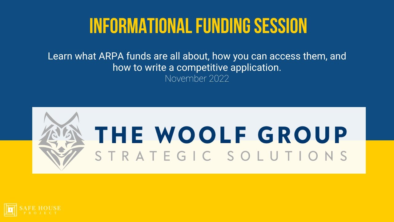 Informational Funding Session Around ARPA Funds - YouTube