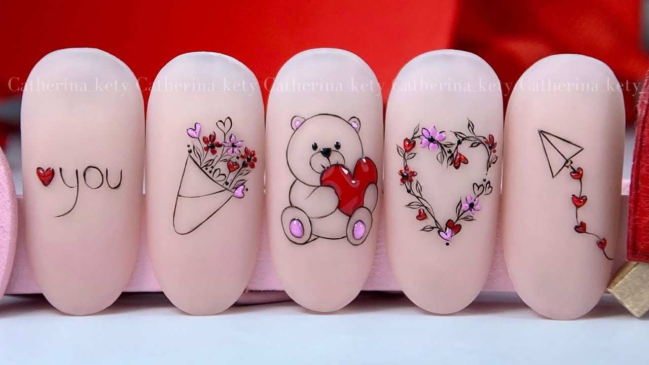 Valentine's Nail Art|Easy Valentine's Day Nail Design|Unghie per San Valentino|Madam Glam ❤️