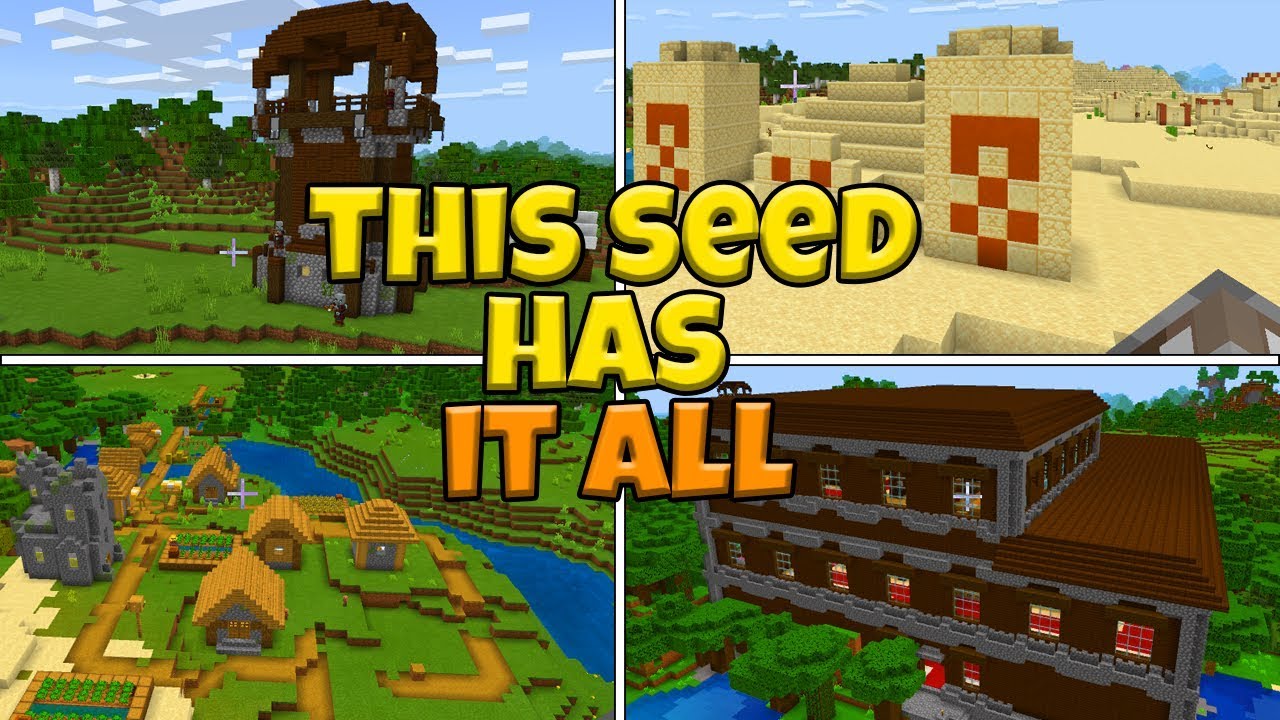 (Woodland Mansion+) Everything AT SPAWN Seed on Minecraft Bedrock
