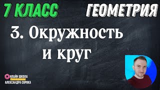 Урок 3  Окружность и круг (7 класс)