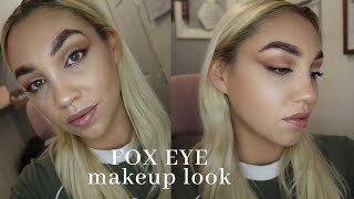 FOX EYE MAKEUP TUTORIAL  | QUICK AND EASY EYESHADOW TUTORIAL