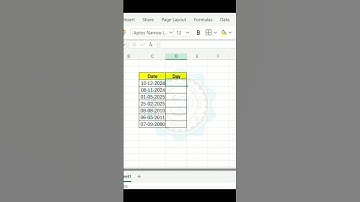 Extract Day From Date in excel #shortsfeed #shorts #excel #exceltips #exceltutorial