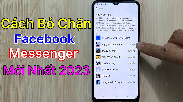 Hướng dẫn mở chặn messenger