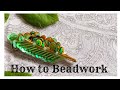 Learn how to Bead embroidery leaves TUTORIAL for beginners | p1