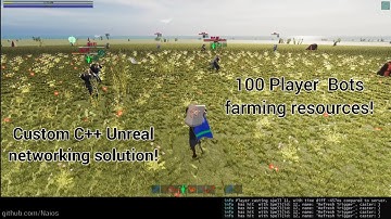 Unreal Engine 5: Player Bots and full external ECS in a custom C++ server for MMO(RPG)s.