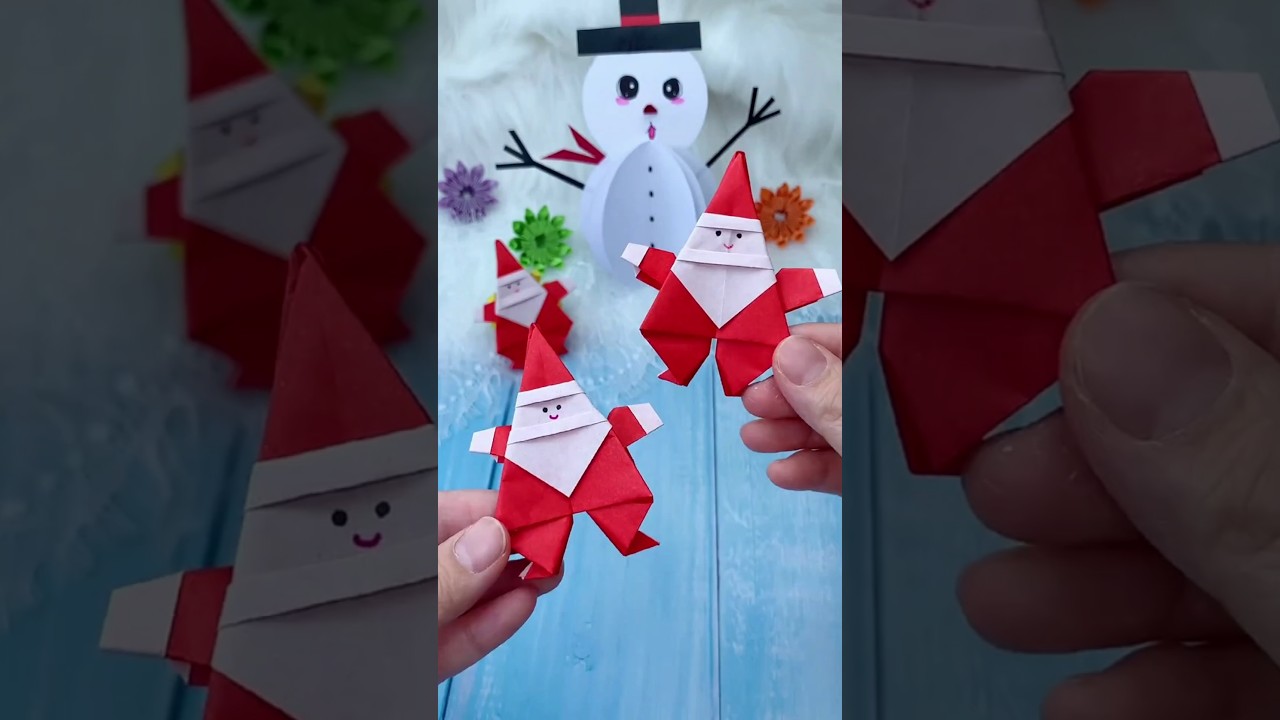 Origami Paper Santa Claus Tutorial for Beginners 🎅🏼✨