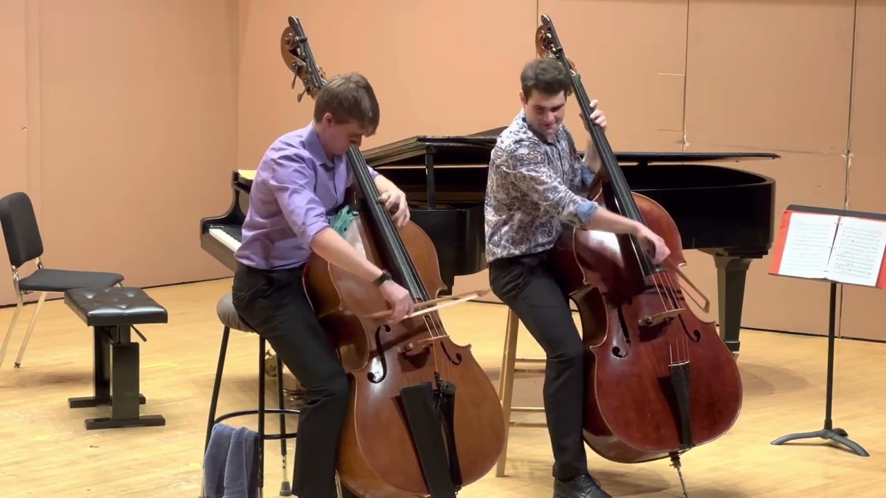 Bach Orchestral Suite No. 2 Badinerie for Two Basses YouTube