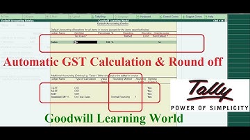 Tally Advance Configuration    Auto Round off and Auto GST Calculation in Tally