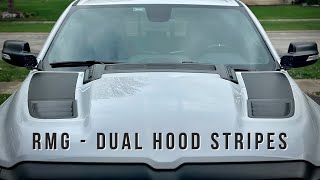 Rocky Mountain Graphics (dual hood stripe kit) - Ram Rebel #vinyl #howto #vinylgraphics