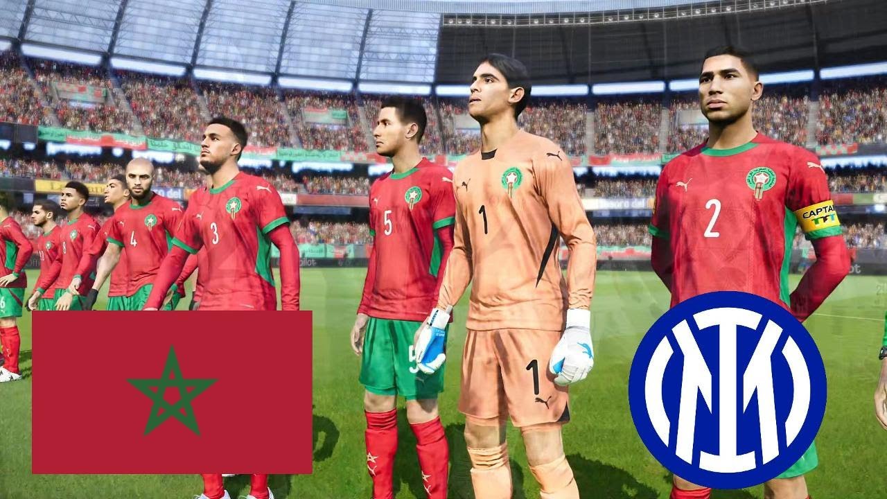 لمغرب ضد إنتر ميلان - مباراة ودية دولية 2026 - محاكاة كاملة للمباراة