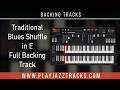 Traditional Blues Shuffle in E - Organ and Drums Backing Track