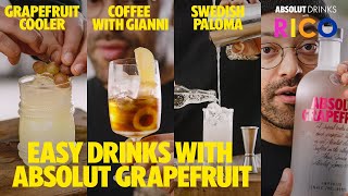 3 Grapefruit Vodka Cocktails | Absolut Grapefruit | Absolut Drinks With Rico