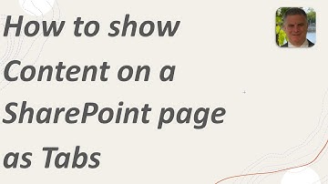 How to show content on a SharePoint Page as Tabs
