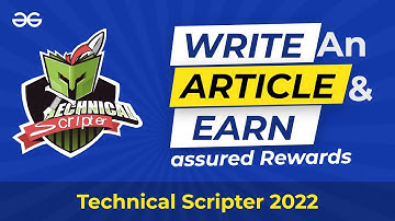 Write an ARTICLE and win assured REWARDS | Technical Scripter Event 2022