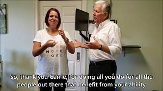 Patient who does Sign Language gets Chiropractic care from Dr. Russell Janssen, Chiropractor