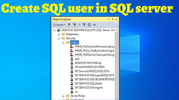 13 Create SQL user in SQL Server | Create SQL login in SQL Server
