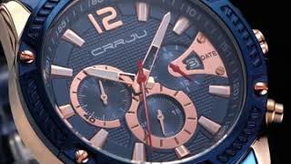 CRRJU brand men stainless steel quartz watch