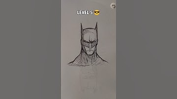 Batman drawing in different level #ytshorts #drawing #speedart #batman #art #howtodraw #penart