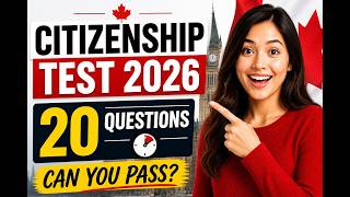 Canadian Citizenship Test 2026 🇨🇦 | 20 Quick Questions to Test Your Knowledge! (Pass or Fail?)