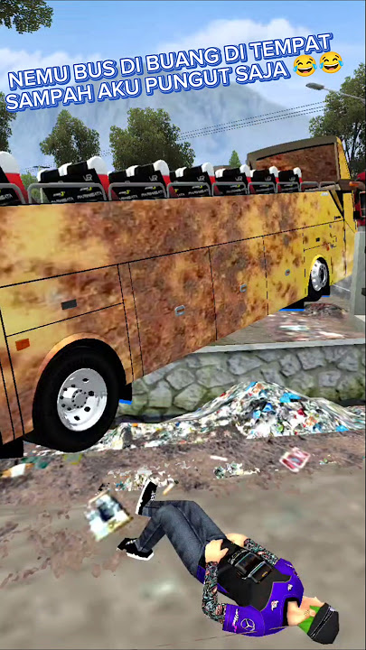 scavenger bus in the trash immediately transforms handsome strobe eyes 😂😂 #bussid #bussimulatorin...