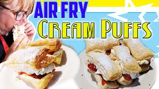 Easy Air Fryer Caramel Cream Puffs - The Super Mom Life