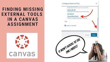 Finding Missing External Tools in a Canvas Assignment