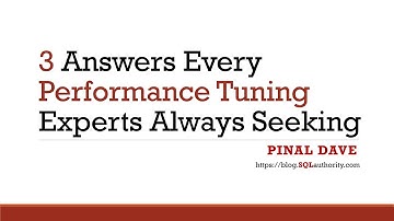 3 Answers Every Performance Tuning Experts Always Seeking
