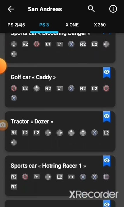 GTA San Andreas cheat codes PS3