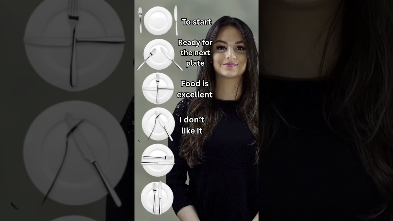 Dining Etiquette tips table manners master fork & knife positions 
