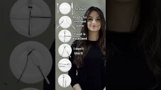 Dining Etiquette tips table manners master fork & knife positions #english #vocabulary