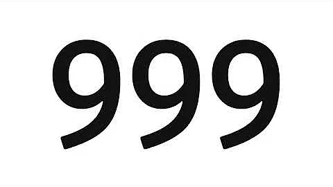 How to pronounce 999?(CORRRECTLY)