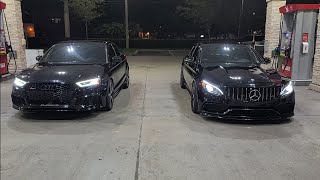 2017 Mercedes C63 AMG Pure 1000 Turbos E50 vs 2018 Audi RS3 Upgraded Turbo E60