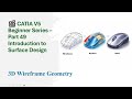 CATIA V5 Surface Design Basics 🔥 | 3D Wireframe Geometry Points creationfor Beginners  | Part 49